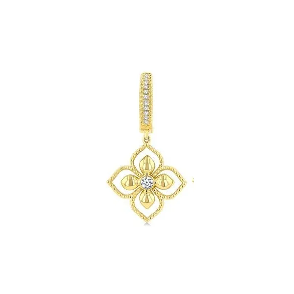10K Yellow Gold Floral Medallion Drop Earrings – 0.15 CTW Diamonds MarBill Jewelers Belle Vernon, PA