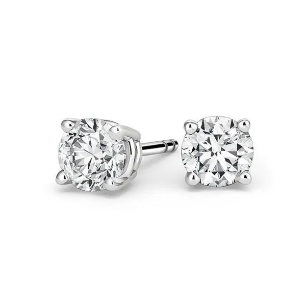 14K White Gold Lab-Grown Stud Earrings – 1.00 CTW EF Color VS2-SI1 Clarity MarBill Jewelers Belle Vernon, PA