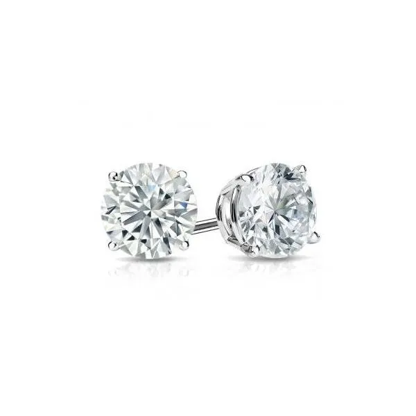 1.5CT Lab-Grown Diamond Studs – EF VS/SI, 14K White Gold 4-Prong MarBill Jewelers Belle Vernon, PA