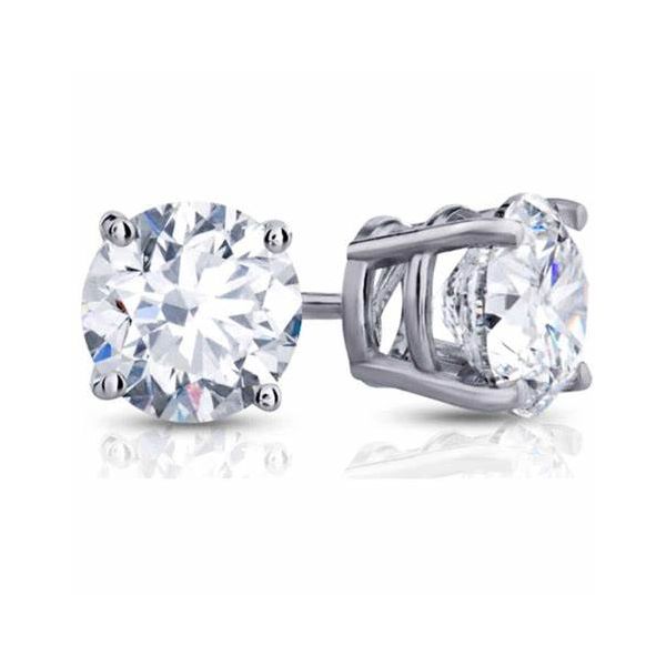 14K White Gold Lab Grown Diamond 3CTW Stud Earrings EF/VS – Exceptional Brilliance, Timeless Sophistication MarBill Jewelers Belle Vernon, PA