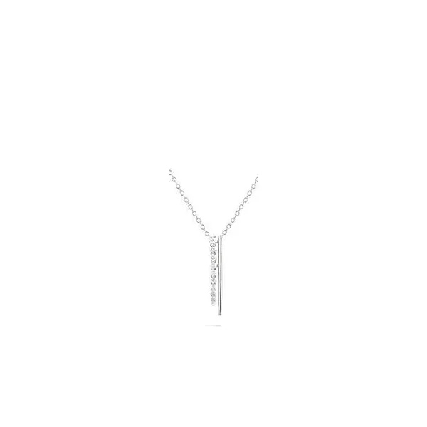 18K White Gold 0.50CTW Diamond Graduated Y Necklace MarBill Jewelers Belle Vernon, PA
