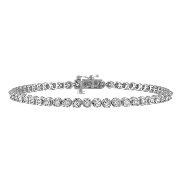 1.00 CT Lab Grown Diamond Tennis Bracelet in Sterling Silver with Rhodium Finish MarBill Jewelers Belle Vernon, PA