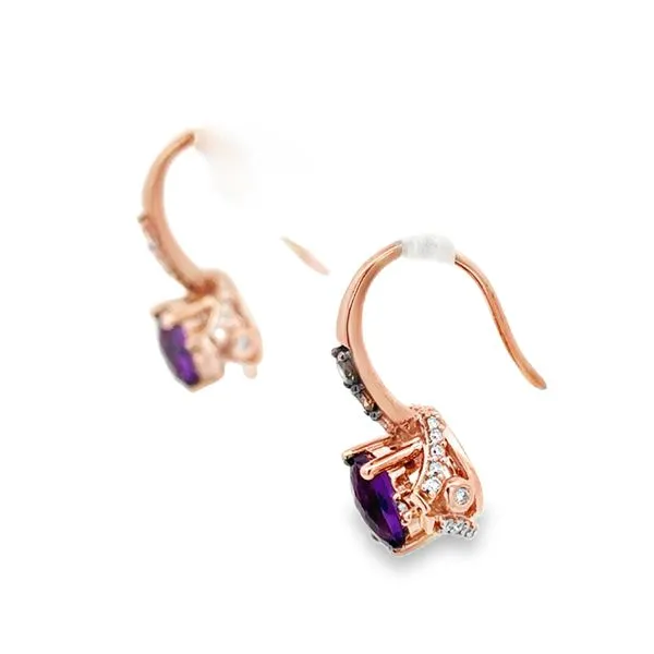 Le Vian Amethyst Earrings in Strawberry Gold Image 2 MarBill Jewelers Belle Vernon, PA