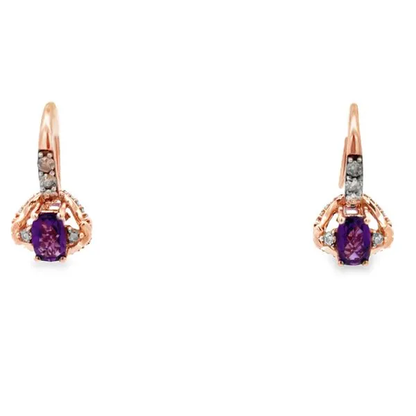 Le Vian Amethyst Earrings in Strawberry Gold MarBill Jewelers Belle Vernon, PA