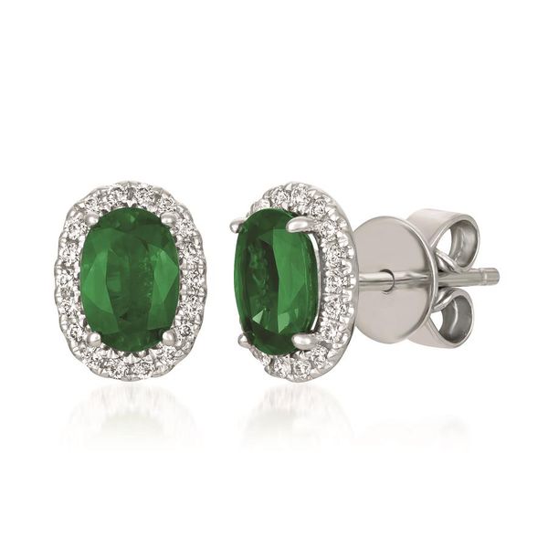 Le Vian 14K Vanilla Gold Earrings – Costa Smeralda Emerald & Vanilla Diamonds MarBill Jewelers Belle Vernon, PA