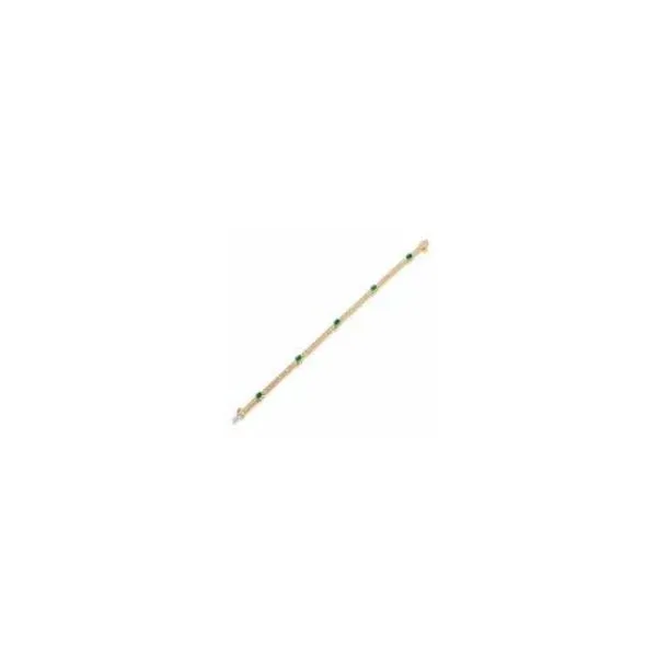 Elegant 14K Yellow Gold Emerald and Diamond Line Bracelet – 2.23 CTW Emeralds & 1.01 CTW Diamonds MarBill Jewelers Belle Vernon, PA