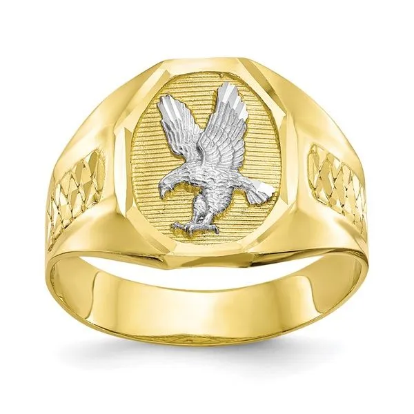 Men's 10K Yellow Gold Eagle Ring MarBill Jewelers Belle Vernon, PA