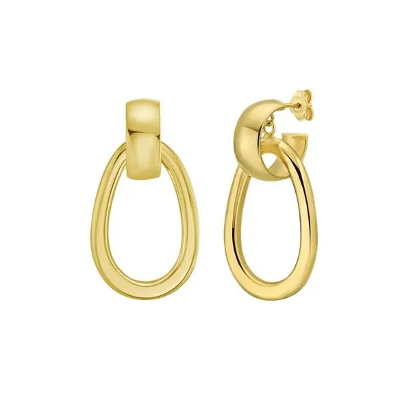 14K Yellow Gold Pear Shaped Drop Earrings – Elegant Timeless Design MarBill Jewelers Belle Vernon, PA