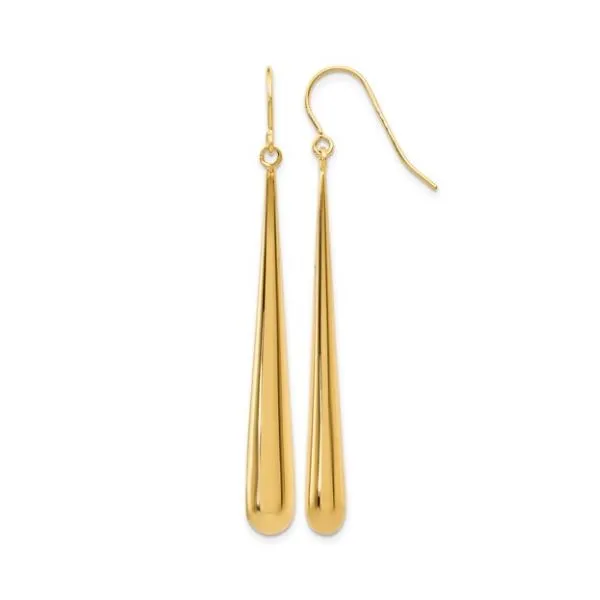 10K Yellow Gold Polished Shepherd Hook Drop Earrings – Graceful & Elegant MarBill Jewelers Belle Vernon, PA