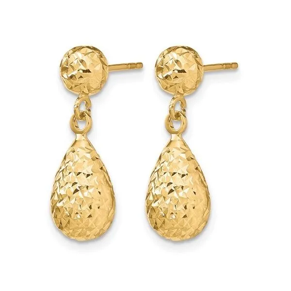 10K Yellow Gold Diamond Cut Post Earrings – Radiant & Timeless MarBill Jewelers Belle Vernon, PA