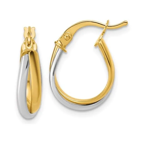 14K Two-Toned Twisted Hoop Earrings – Elegant & Eye-Catching MarBill Jewelers Belle Vernon, PA