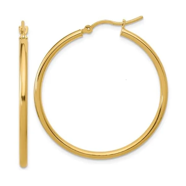 10K Yellow Gold Polished Hoop – Timeless & Radiant Gold Earrings MarBill Jewelers Belle Vernon, PA