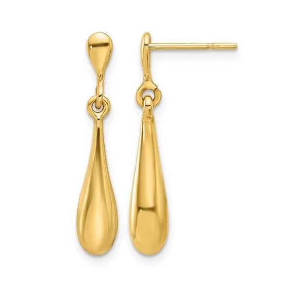 14K Polished Tear Drop Post Earrings – Timeless Elegance in Gold MarBill Jewelers Belle Vernon, PA