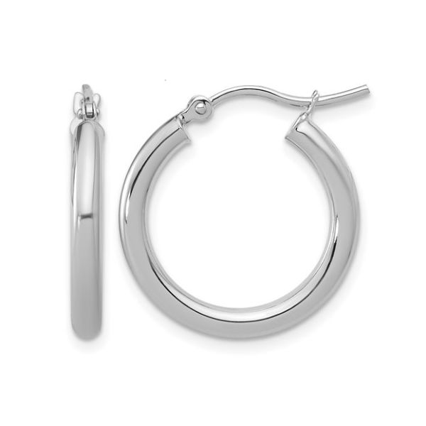 14K Polished 2.5mm Lightweight Tube Hoop Earrings – Elegant & Comfortable Gold Hoops MarBill Jewelers Belle Vernon, PA