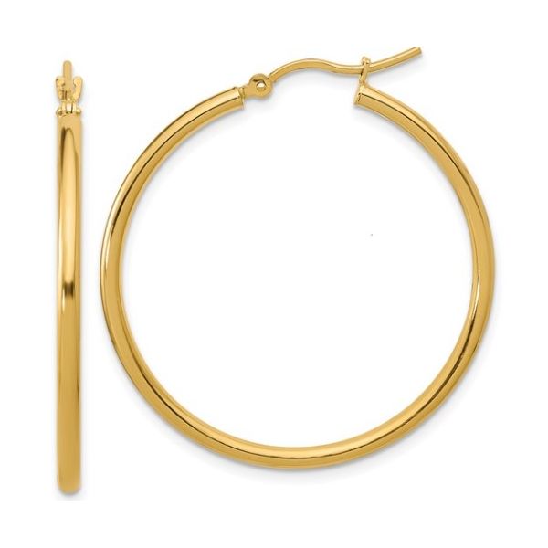10K Yellow Gold Polished Hoop – Timeless & Radiant Gold Earrings MarBill Jewelers Belle Vernon, PA