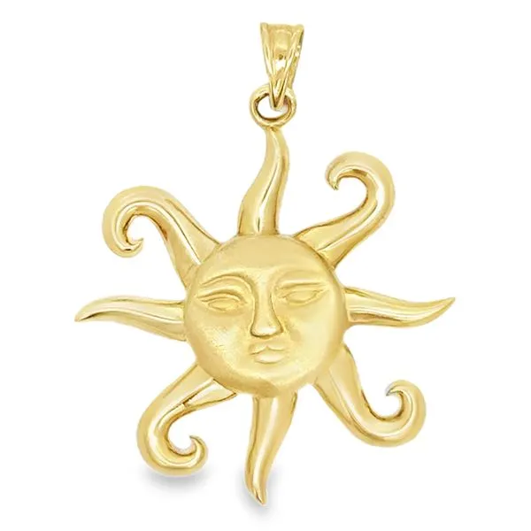 14K Yellow Gold Sun Pendant MarBill Jewelers Belle Vernon, PA