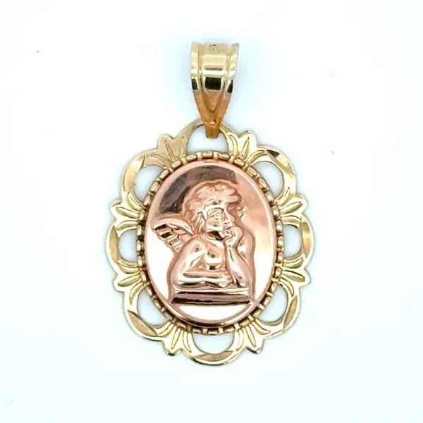 14K Two Toned Gaurdian Angel Pendant MarBill Jewelers Belle Vernon, PA