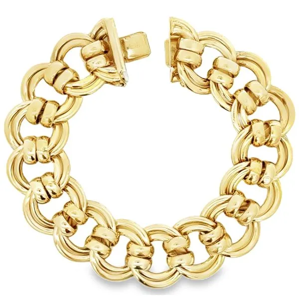 14K Estate Double Link Bracelet Image 2 MarBill Jewelers Belle Vernon, PA