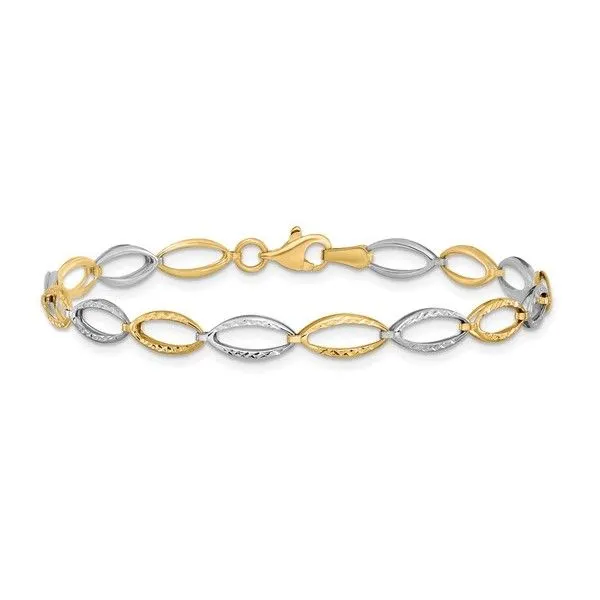 10K Two-Toned Gold Bracelet – Elegant Contrast, Timeless Style MarBill Jewelers Belle Vernon, PA