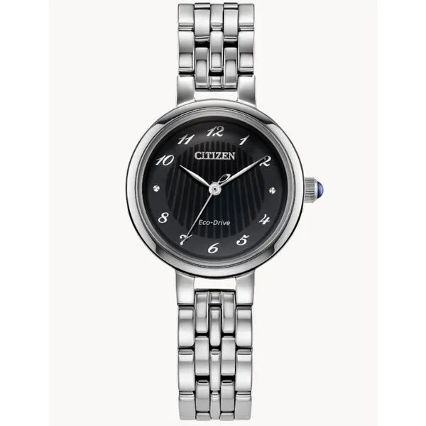 Citizen Ladies Eco-Drive WR50 Stainless Steel Bracelet Watch – Black Dial | Sleek & Reliable MarBill Jewelers Belle Vernon, PA