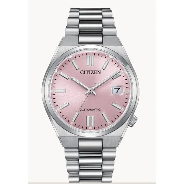 Citizen Unisex Automatic WR50 Stainless Steel Watch – Pink Dial | Elegant & Reliable MarBill Jewelers Belle Vernon, PA