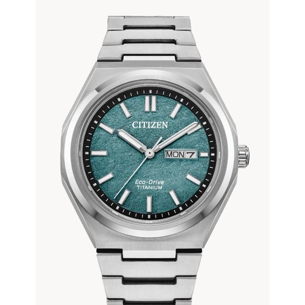 Citizen Men's Eco-Drive WR100 Titanium Watch – Green Dial Eco