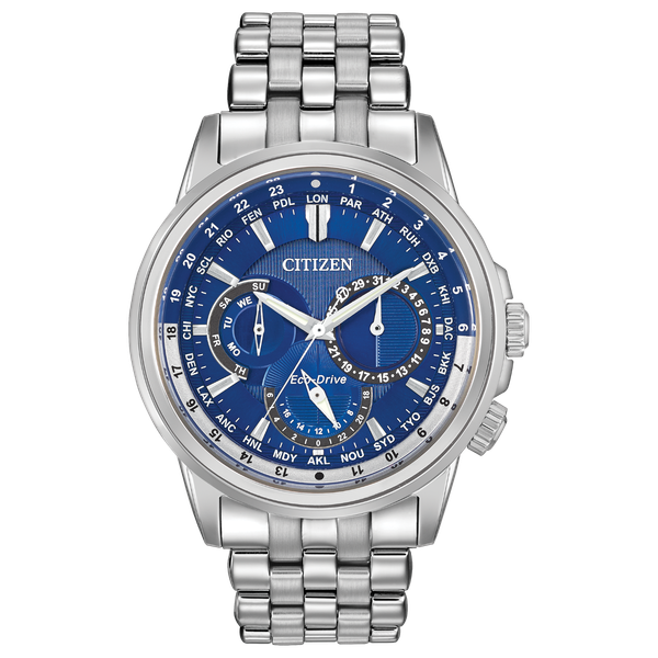 Timeless Precision: CITIZEN® Eco-Drive Calendrier in Deep Blue MarBill Jewelers Belle Vernon, PA