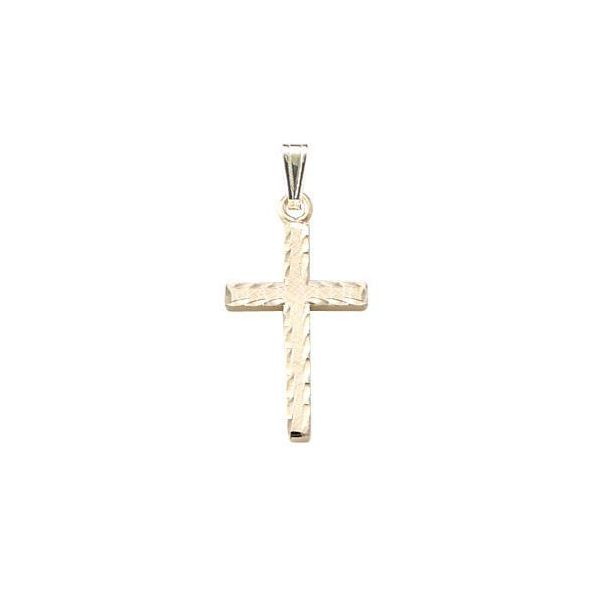 Yellow Gold Filled Satin Cross Pendant – Elegant & Timeless Faith Jewelry MarBill Jewelers Belle Vernon, PA