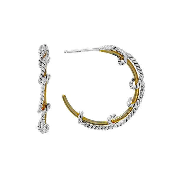 Michou Sterling Silver & 22K Gold Vermeil Earrings – Timeless Luxury MarBill Jewelers Belle Vernon, PA