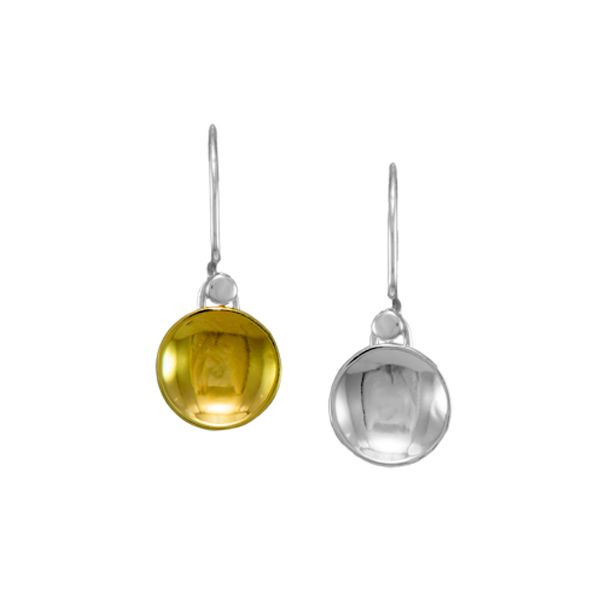 Sterling Silver 22K Gold Vermeil Earrings – Elegant Two-Tone Style