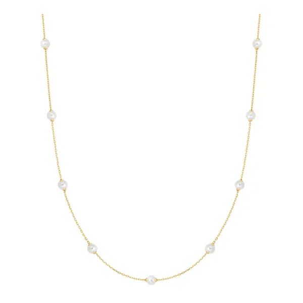 Ania Haie Gold Plated Pearl Station Necklace Mar Bill Diamonds and Jewelry Belle Vernon, PA
