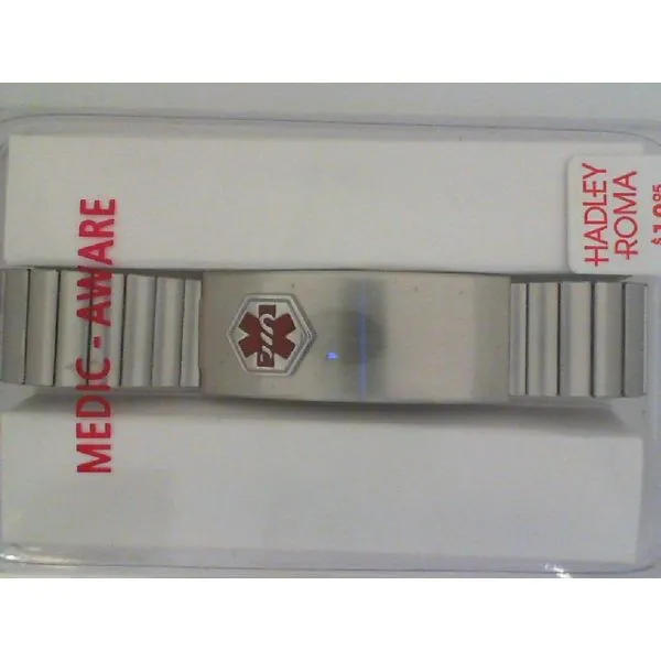 Men's Stainless Steel Medic Alert Bracelet with Expansion Band MarBill Jewelers Belle Vernon, PA