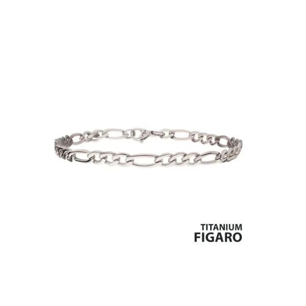 Men's Titanium Figaro Chain Bracelet MarBill Jewelers Belle Vernon, PA