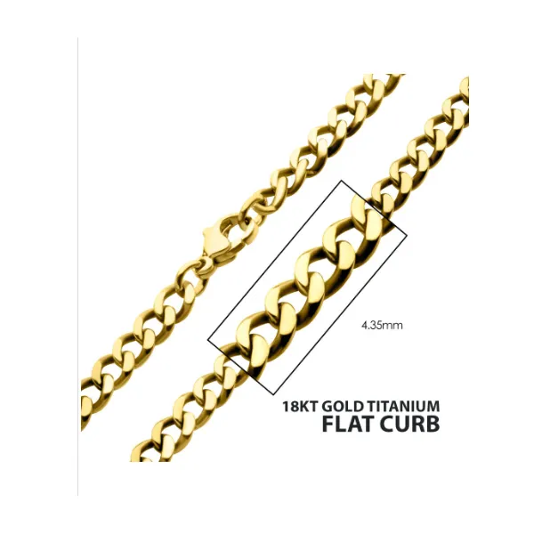 Gold Tone Stainless Lil Bro Curb Necklace MarBill Jewelers Belle Vernon, PA