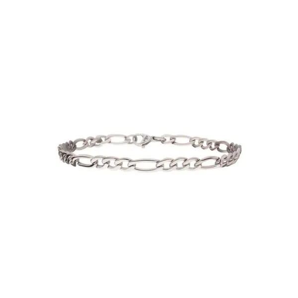 Men's Titanium Figaro Chain Bracelet MarBill Jewelers Belle Vernon, PA