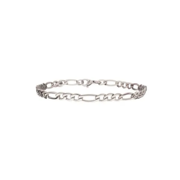 Men's Titanium Figaro Chain Bracelet MarBill Jewelers Belle Vernon, PA