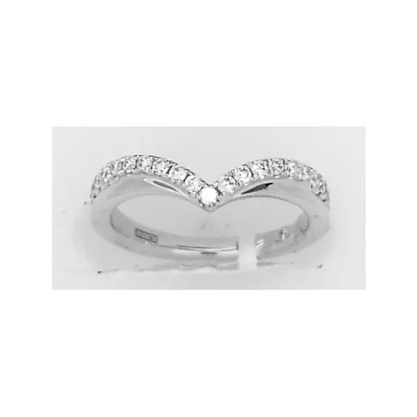 Intricate Double Row Curved Diamond Wedding Band - 14K White Gold | Size 6, 0.26ct Marc Robinson Jewelers Round Rock, TX