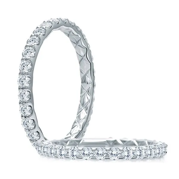 A.JAFFE 18K White Gold Wedding Band WR1025Q/33 – Classic Ladies Wedding Ring Marc Robinson Jewelers Round Rock, TX