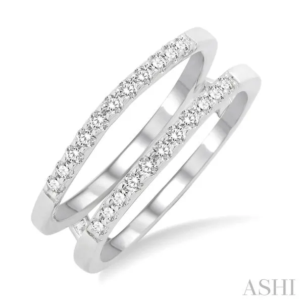 Lady's White 14 Karat Wedding Band with 0.30ctw Round Diamonds - Size 6.5 Marc Robinson Jewelers Round Rock, TX