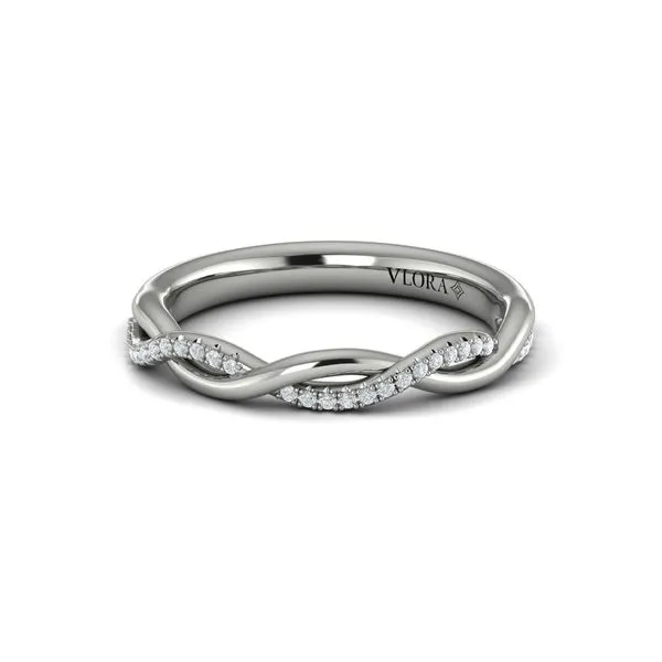 VW20115-15WG Lady's White 14K Twisted Diamond Wedding Band – Size 6.5 Marc Robinson Jewelers Round Rock, TX