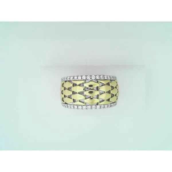 Two-Tone Polished 14K Men's Diamond Wedding Band - Size 10, 0.52ctw Round Diamonds Marc Robinson Jewelers Round Rock, TX