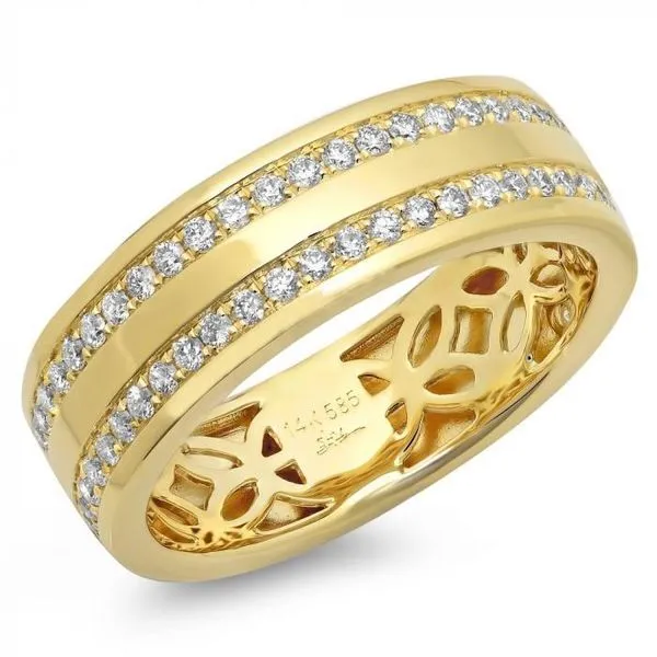 14K Yellow Gold Channel Set Men's Diamond Wedding Band – 0.86ct Marc Robinson Jewelers Round Rock, TX