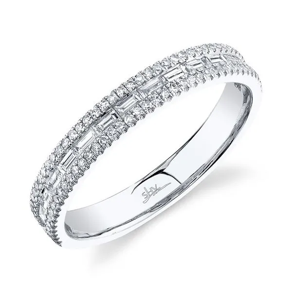 SC55007485B - Madison E 0.44ct Diamond Baguette Fashion Ring in 14K White Gold Marc Robinson Jewelers Round Rock, TX