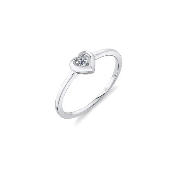14K White Gold Heart Diamond Ring – 0.09ct | Size 7 Marc Robinson Jewelers Round Rock, TX