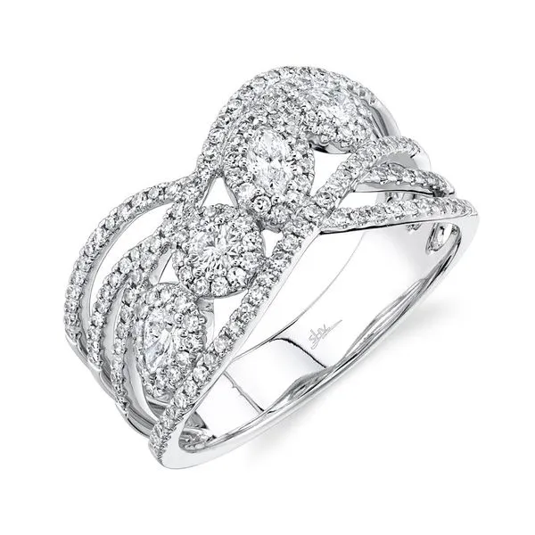 Lady's White 14 Karat Gold Ring with 0.77ctw Round Diamonds, Size 7 Marc Robinson Jewelers Round Rock, TX