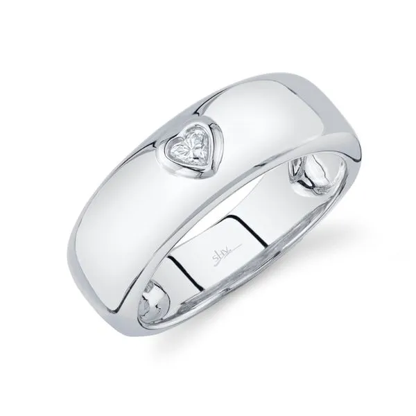 Lady's White 14 Karat Ring with 0.09tw Round Diamonds - Size 7 Marc Robinson Jewelers Round Rock, TX