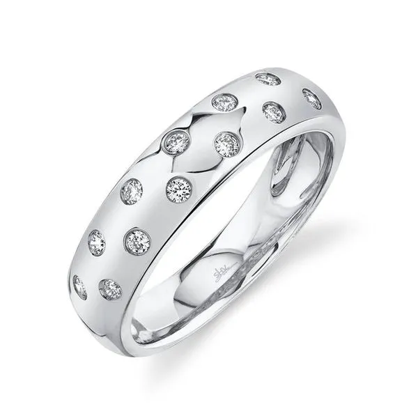Lady's White 14 Karat Ring with 0.18tw Round Diamonds - Size 7 Marc Robinson Jewelers Round Rock, TX