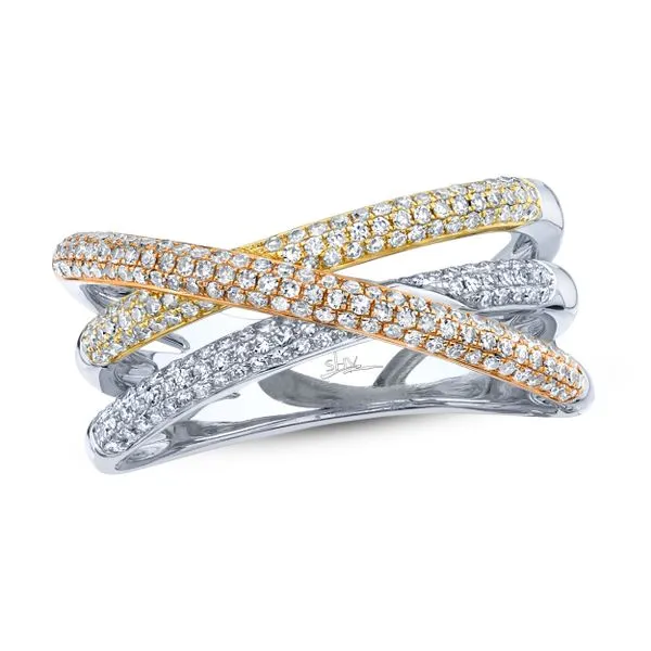 Lady's Three-Tone 14K Fashion Ring with 0.50ct Round Diamonds - Size 7 Marc Robinson Jewelers Round Rock, TX