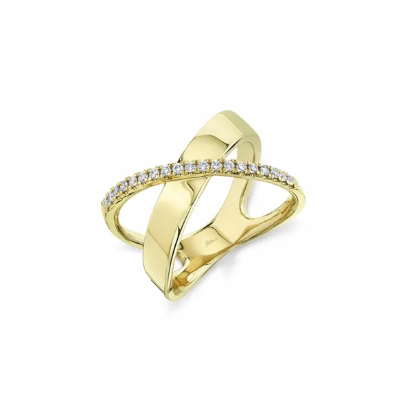 14K Yellow Gold Bridge Ring with 0.19ctw Round Diamonds – Size 7 Marc Robinson Jewelers Round Rock, TX