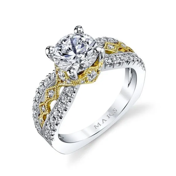14K White Gold Semi-Mount Ring with 0.70ct Round Diamonds – Size 6.5 Marc Robinson Jewelers Round Rock, TX